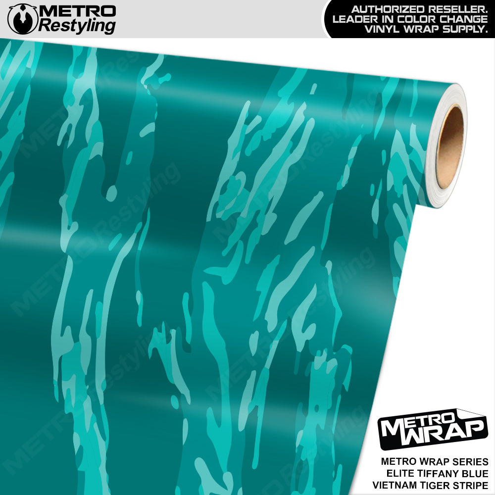 Metro Wrap Vietnam Tiger Stripe Elite Tiffany Blue Vinyl Film