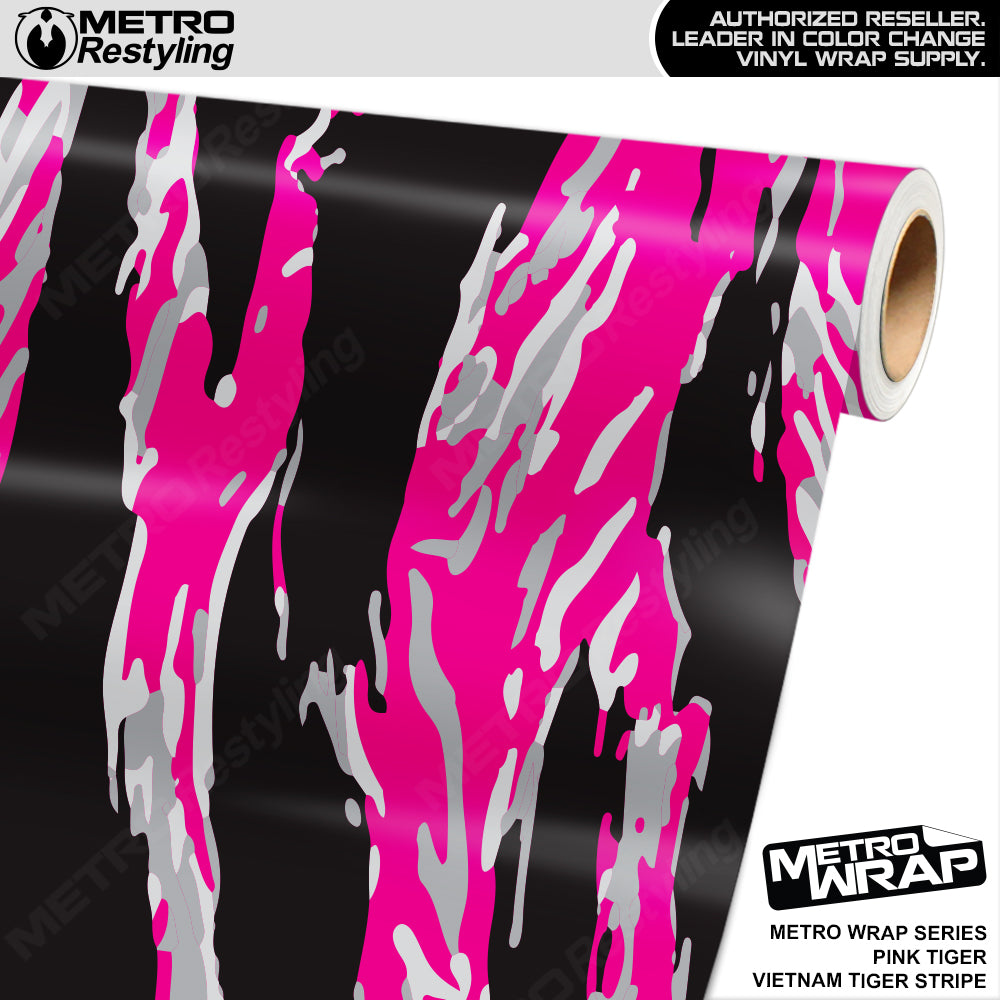 Metro Wrap Vietnam Tiger Stripe Magenta Tiger Vinyl Film