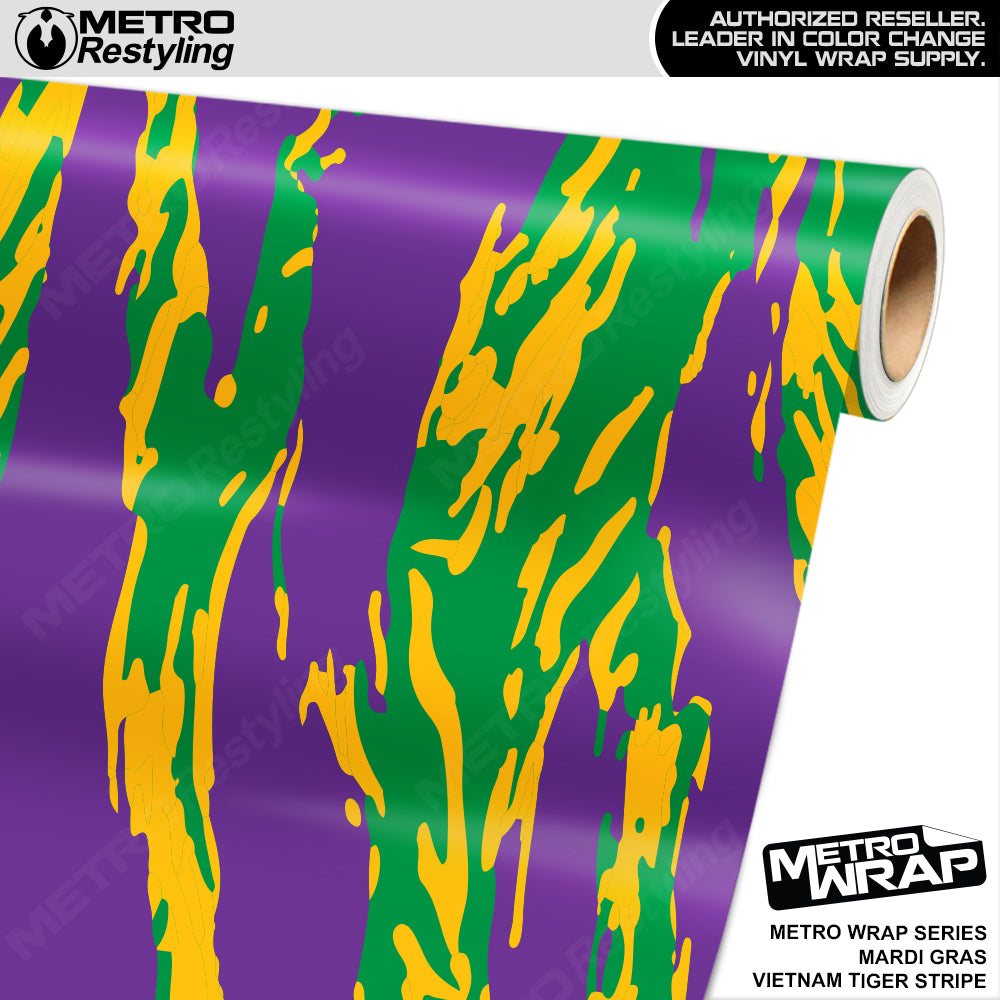 Metro Wrap Vietnam Tiger Stripe Mardi Gras Vinyl Film