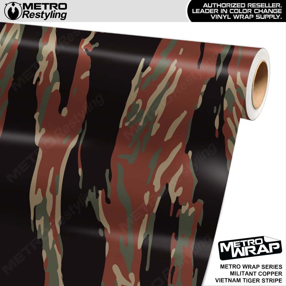 Metro Wrap Vietnam Tiger Stripe Militant Copper Vinyl Film