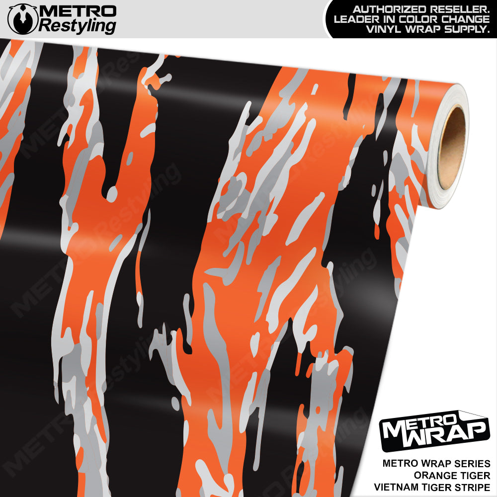 Metro Wrap Vietnam Tiger Stripe Orange Tiger Vinyl Film