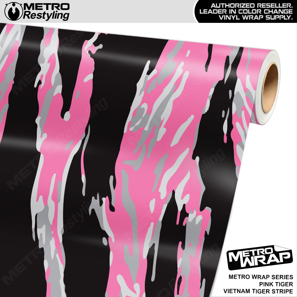 Metro Wrap Vietnam Tiger Stripe Pink Tiger Vinyl Film