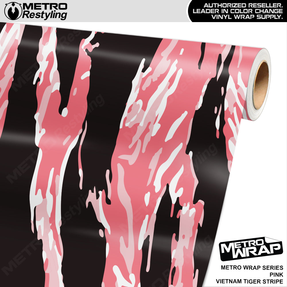 Metro Wrap Vietnam Tiger Stripe Pink Vinyl Film