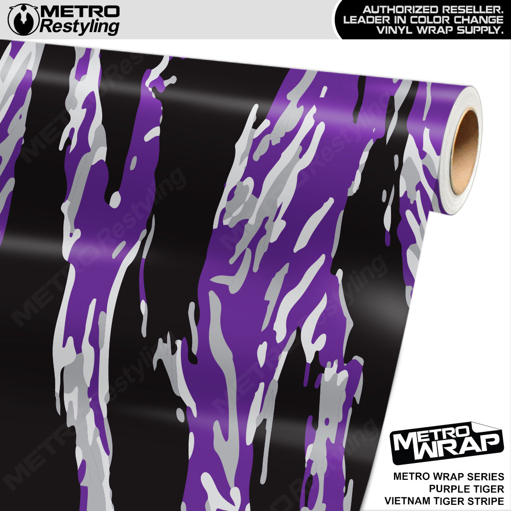 Metro Wrap Vietnam Tiger Stripe Purple Tiger Vinyl Film