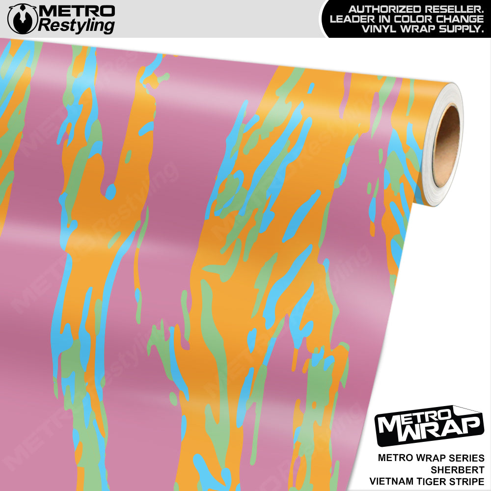 Metro Wrap Vietnam Tiger Stripe Sherbert Vinyl Film