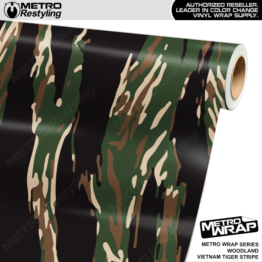 Metro Wrap Vietnam Tiger Stripe Woodland Vinyl Film