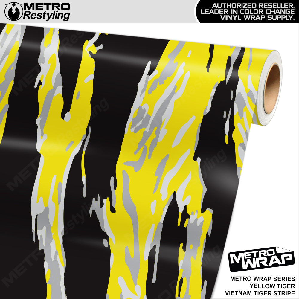 Metro Wrap Vietnam Tiger Stripe Yellow Tiger Vinyl Film
