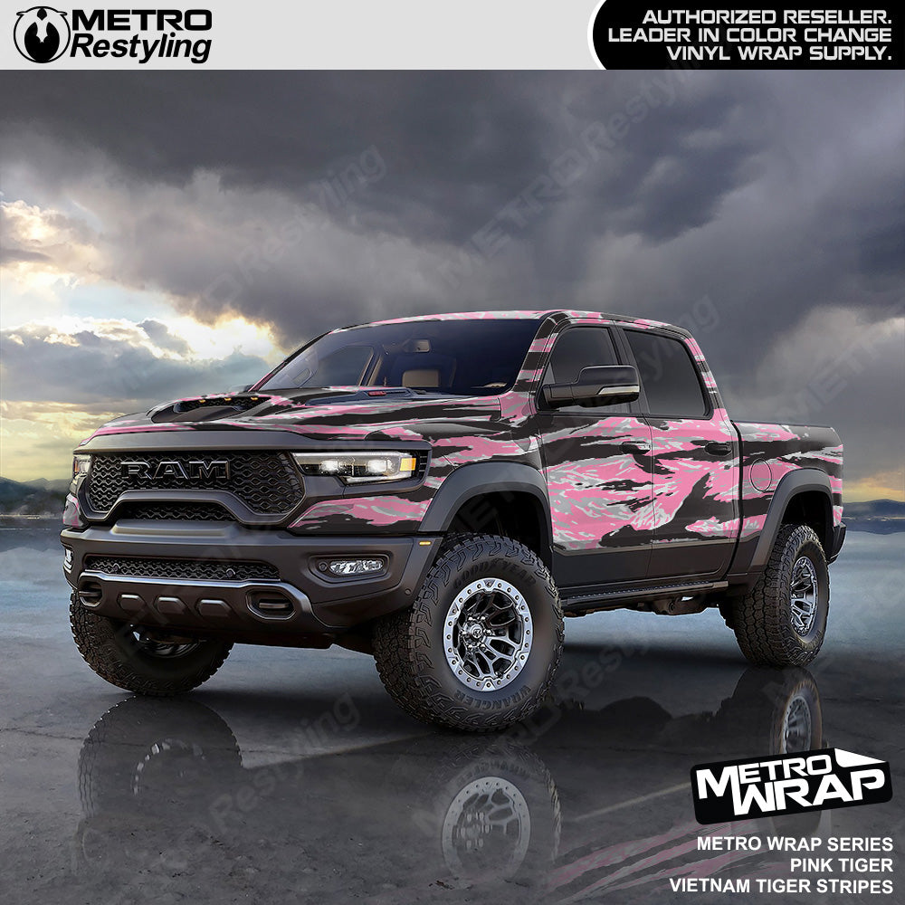 Vietnam Tiger Stripe Pink Tiger Truck Wrap