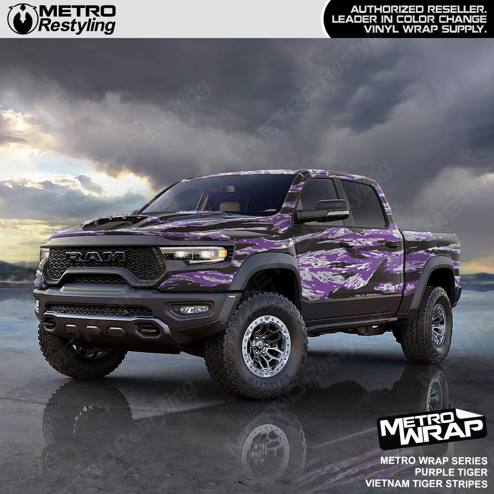 Vietnam Tiger Stripe Purple Tiger Truck Wrap