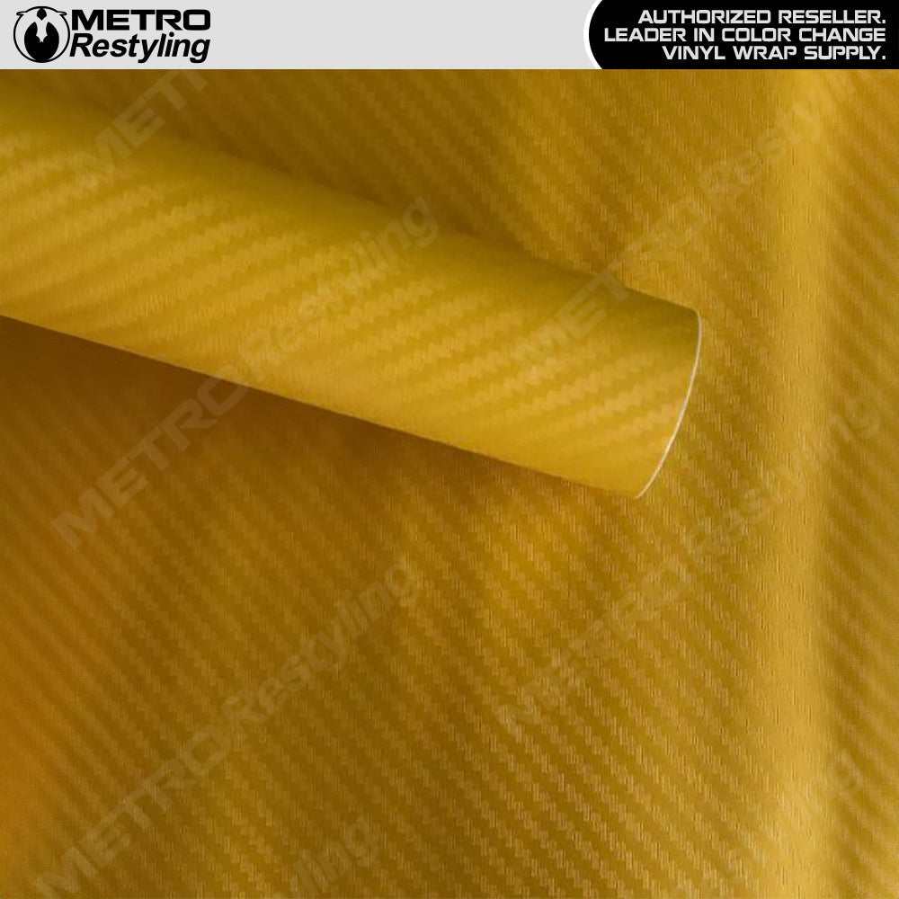 Yellow Carbon Fiber Vinyl Film | BLOWOUT STOCK | (60 sq ft) | 980761