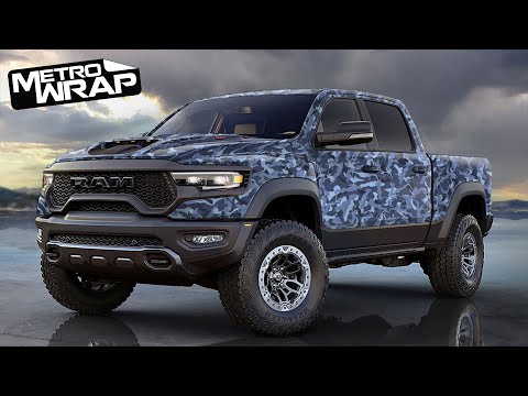 Metro Wrap Large Ragged Blue Copper Camouflage Truck Wrap