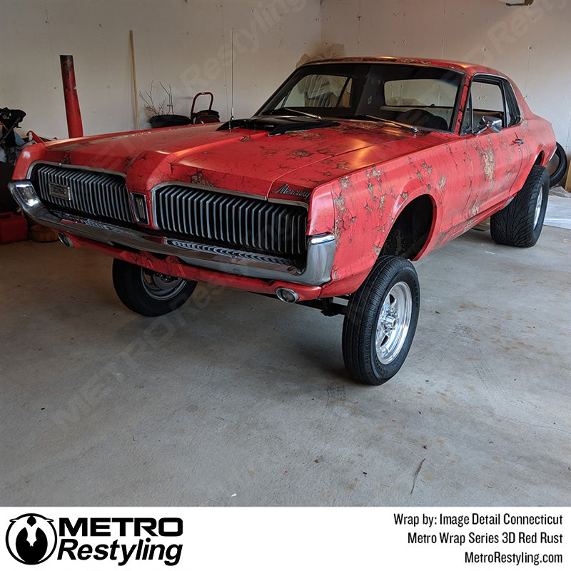 Rust Coloured Mini Metro 3D Red Rust - Metro Wrap | Metro Restyling