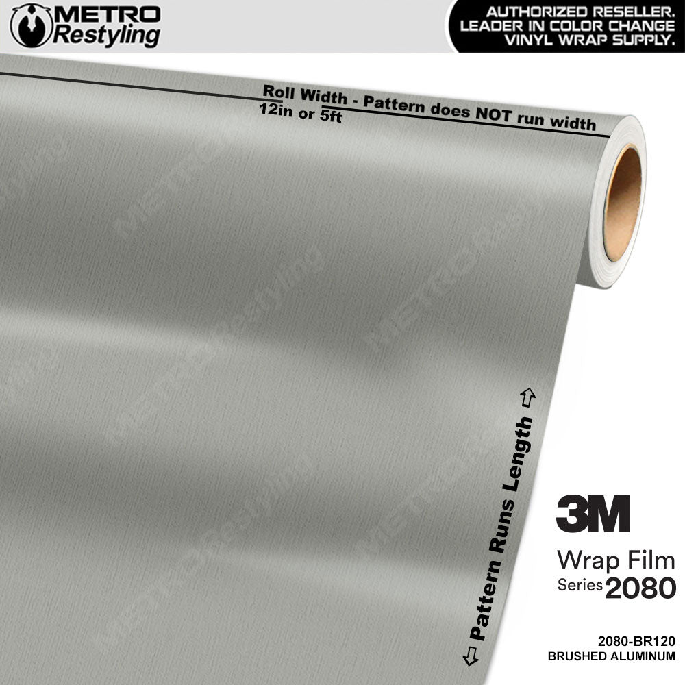 3M 2080 Brushed Aluminum Vinyl Wrap
