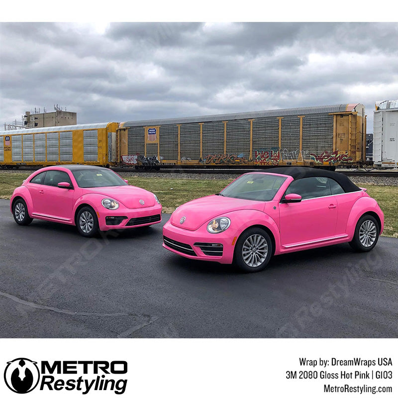 Glossy Hot Pink Car Wrap