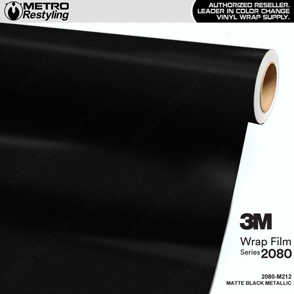 3M 2080 Matte Black Metallic Vinyl Wrap