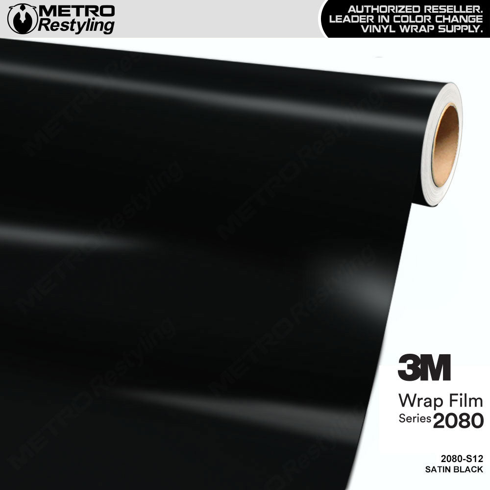 3M 2080 Satin Black Vinyl Wrap