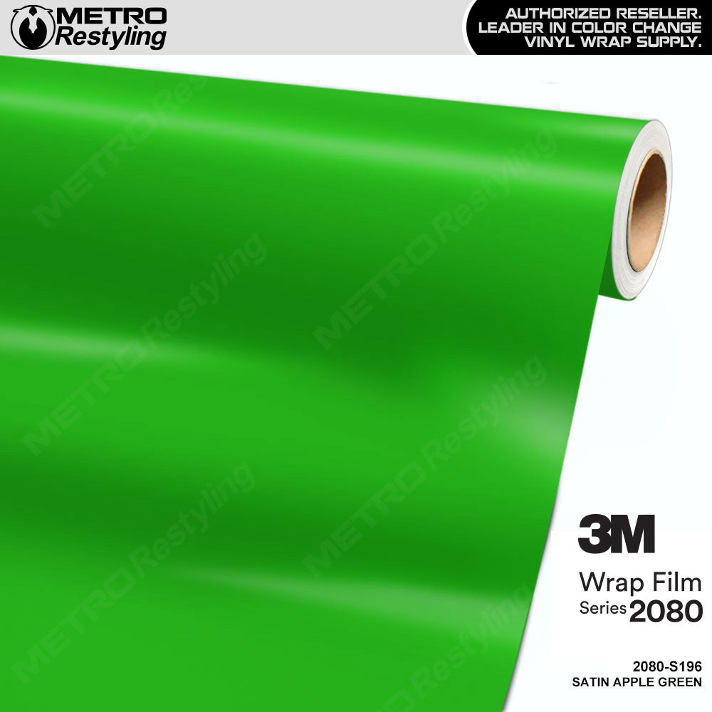 3M 2080 Satin Apple Green Vinyl Wrap