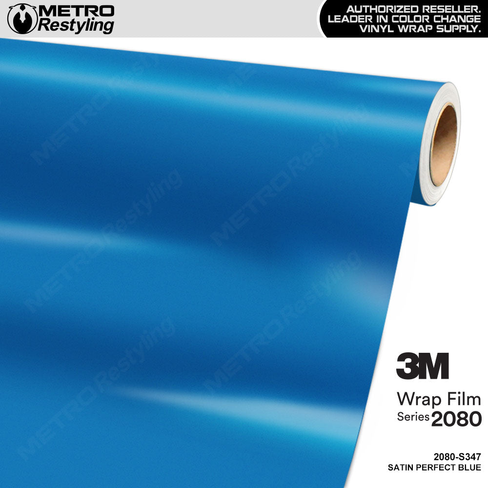 3M 2080 Satin Perfect Blue Vinyl Wrap | S347