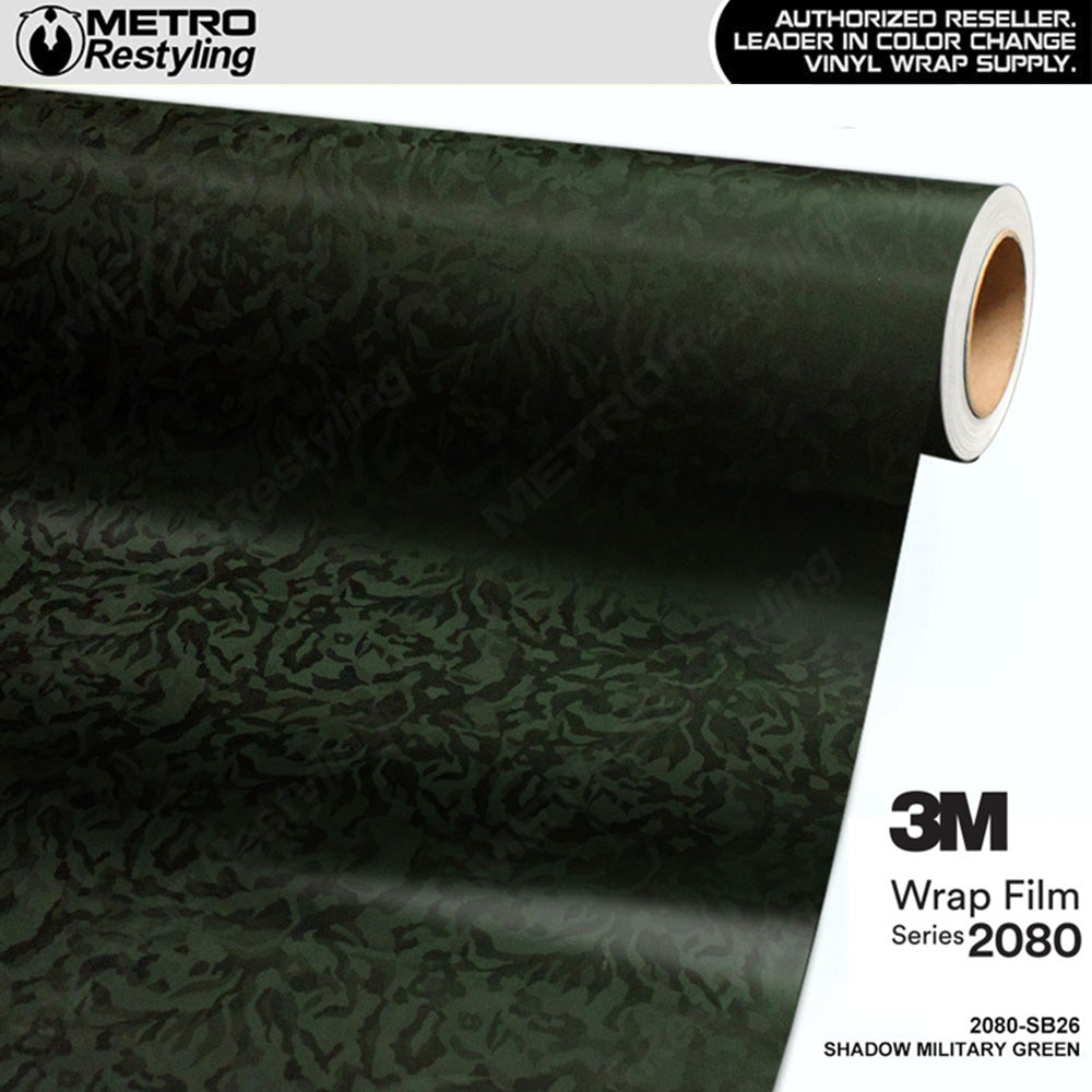 3M 2080 Shadow Military Green Textured Vinyl Wrap