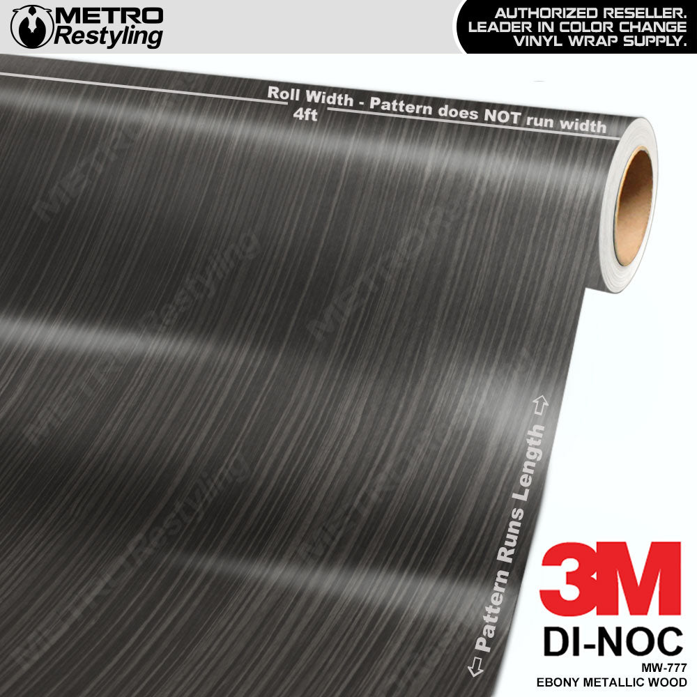 Ebony Metallic Wood Grain - 3M DI-NOC Metro Restyling
