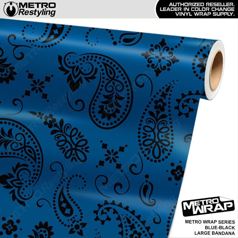 Metro Wrap Large Bandana Blue Black Vinyl Film