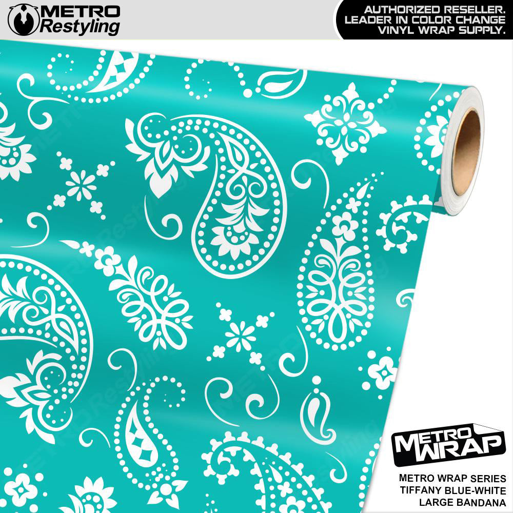 Metro Wrap Large Bandana Tiffany Blue White Vinyl Film