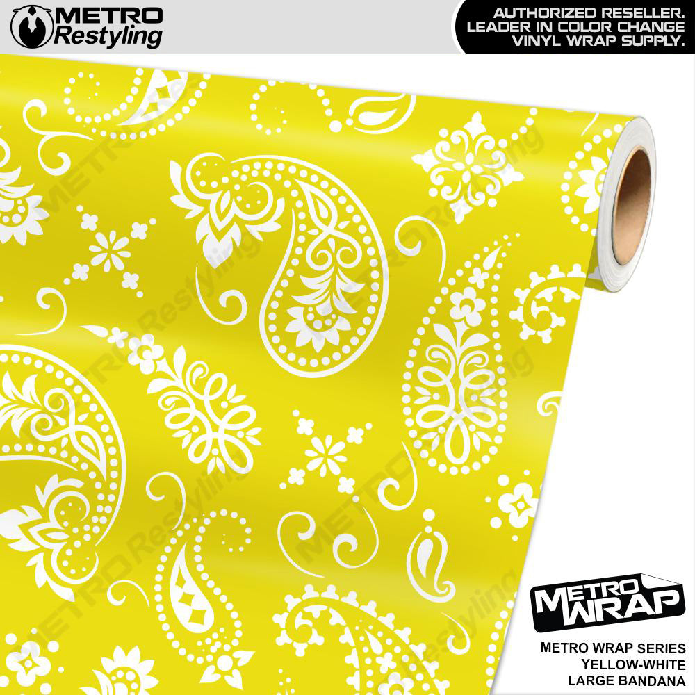 Large Bandana Yellow White - Metro Wrap | Metro Restyling