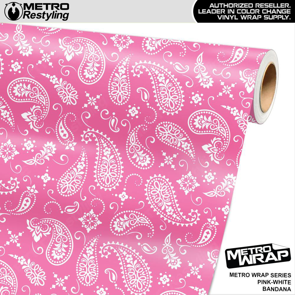 Metro Wrap Bandana Pink White Vinyl Film