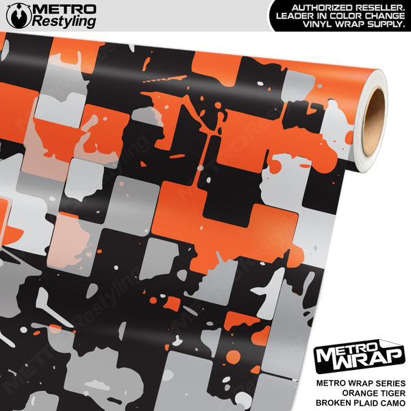 Fossil Orange Camo Vinyl Wrap