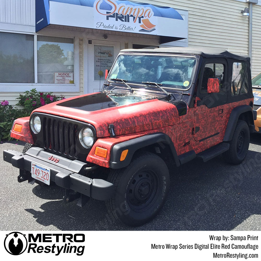 Elite Red Camo Jeep Wrap