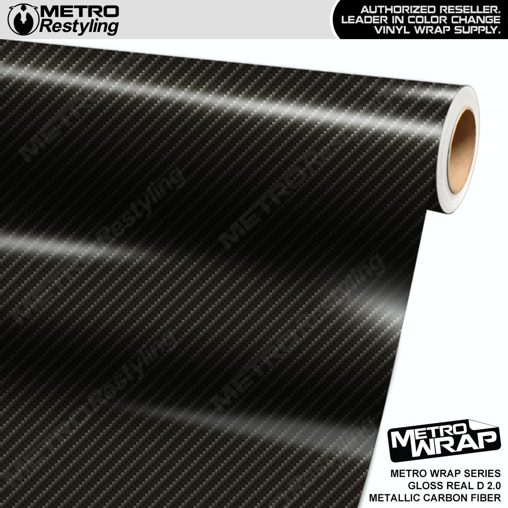 Metro Wrap Real D 2.0 Metallic Carbon Fiber Vinyl Film