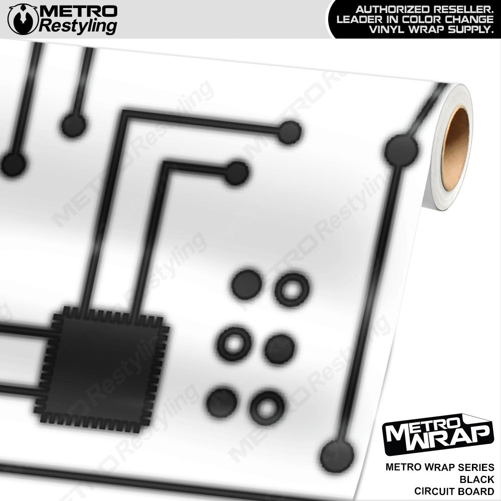 Metro Wrap Circuit Board Black Vinyl Film