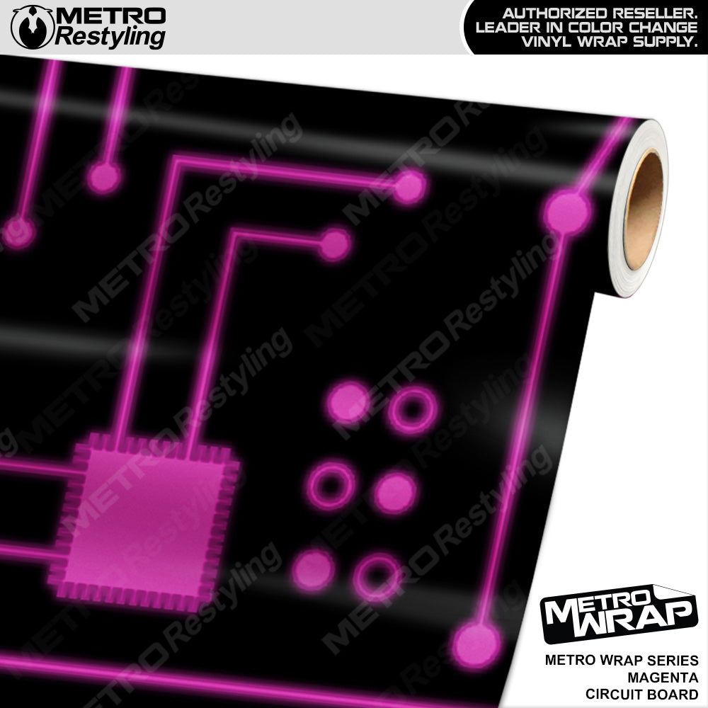 Metro Wrap Circuit Board Magenta Vinyl Film