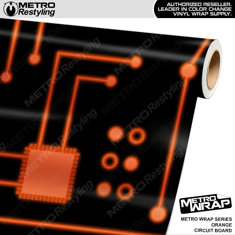 Metro Wrap Circuit Board Orange Vinyl Film