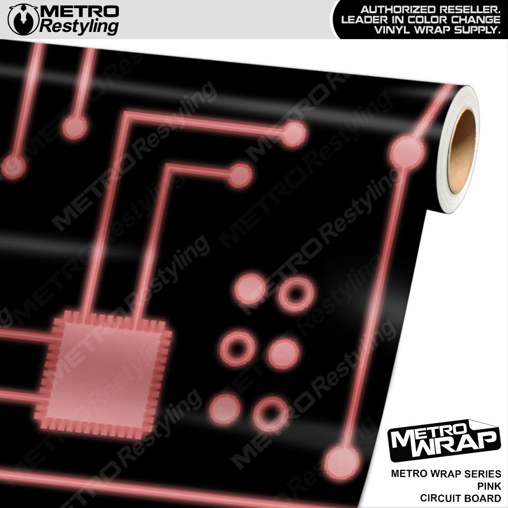 Metro Wrap Circuit Board Pink Vinyl Film