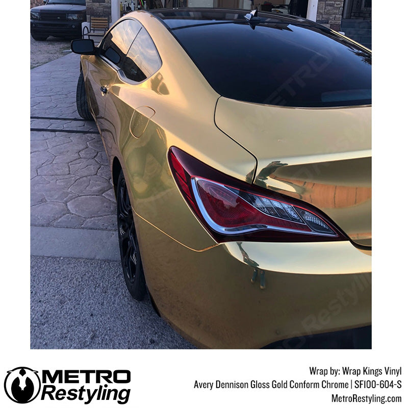 Chrome Gold Vinyl Full Gold Vinyl Wrap With Air Bubble Covers High