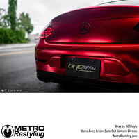Metro Avery SF100 Frozen Satin Red Conform Chrome Vinyl Wrap | CWSF100474S-S