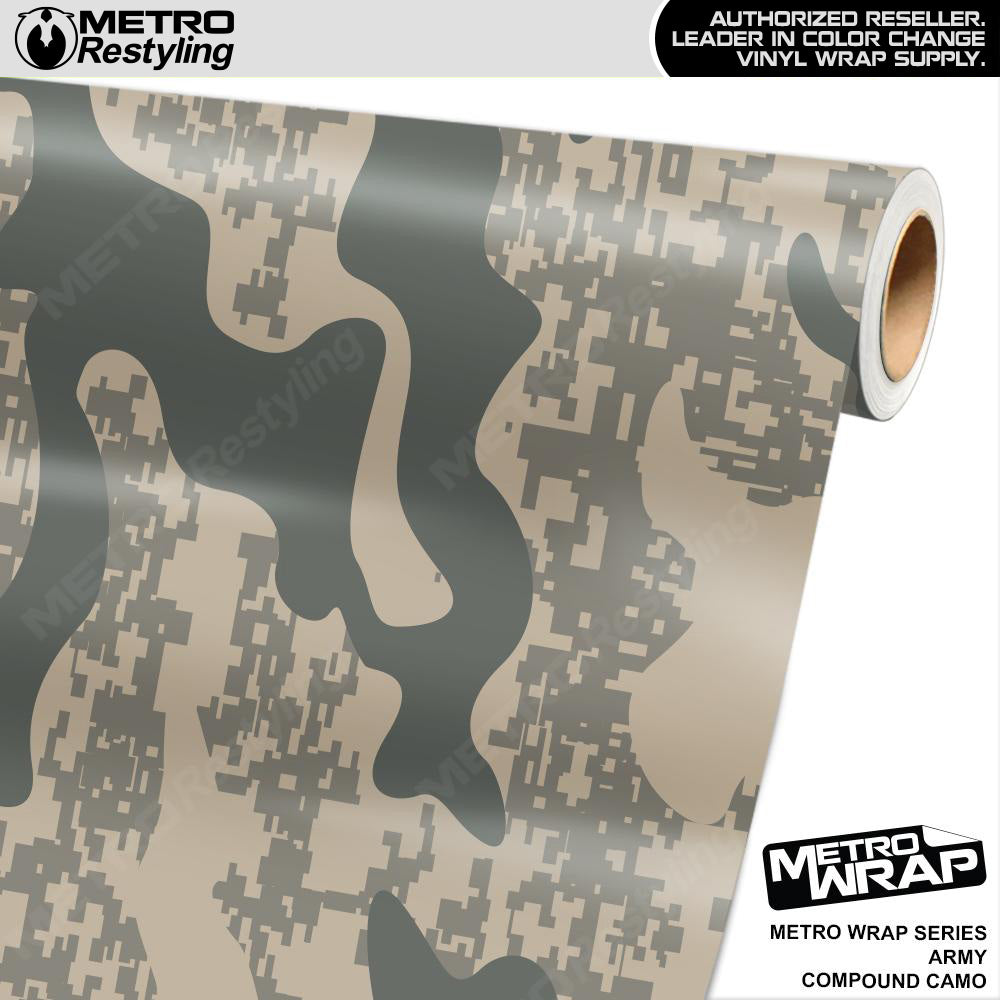 Metro Wrap Compound Army Camouflage Vinyl Film