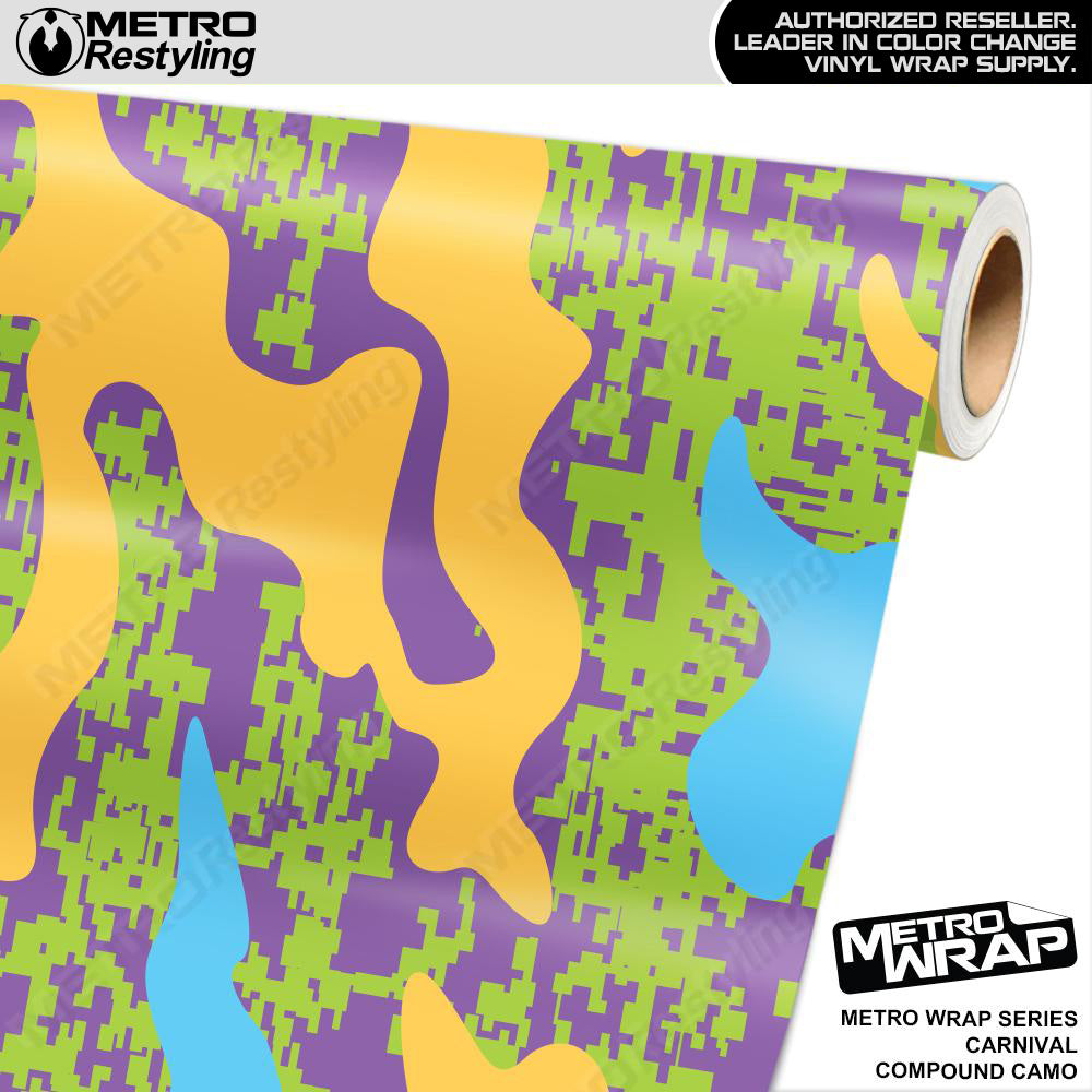 Metro Wrap Compound Carnival Camouflage Vinyl Film