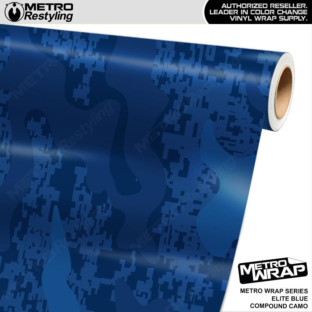 Metro Wrap Compound Elite Blue Camouflage Vinyl Film