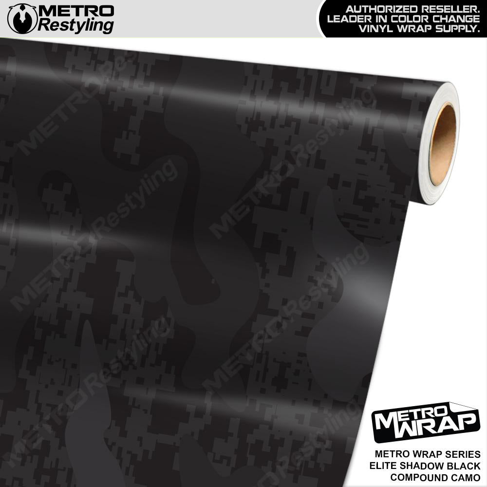 Metro Wrap Compound Elite Shadow Black Camouflage Vinyl Film