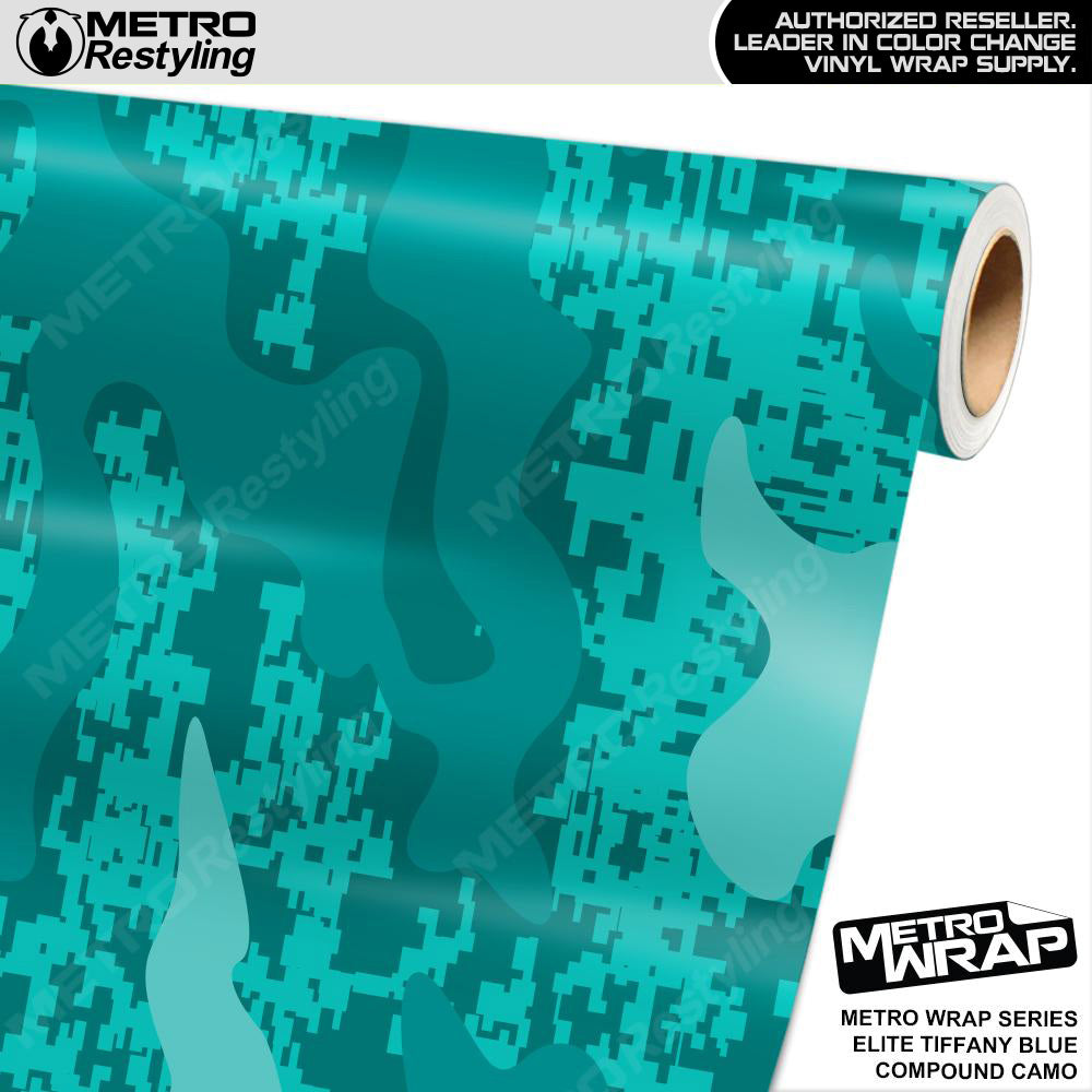 Metro Wrap Compound Elite Tiffany Blue Camouflage Vinyl Film