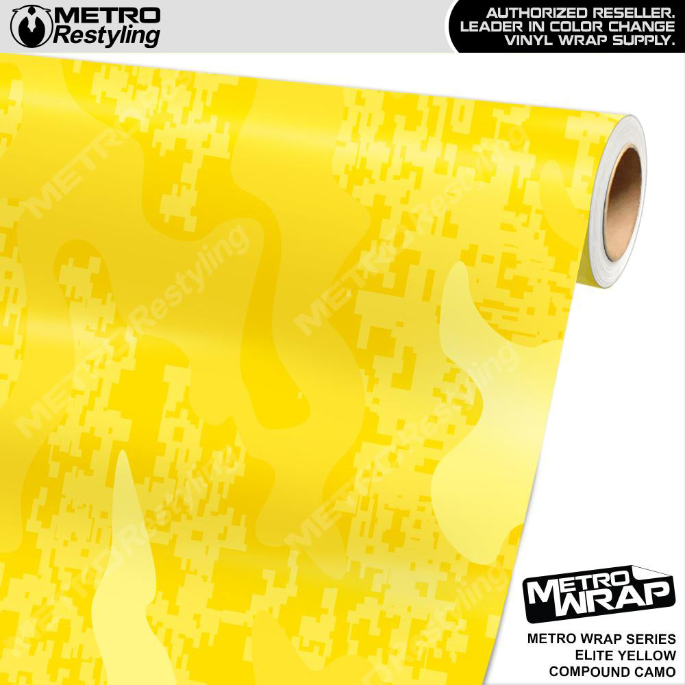 Metro Wrap Compound Elite Yellow Camouflage Vinyl Film