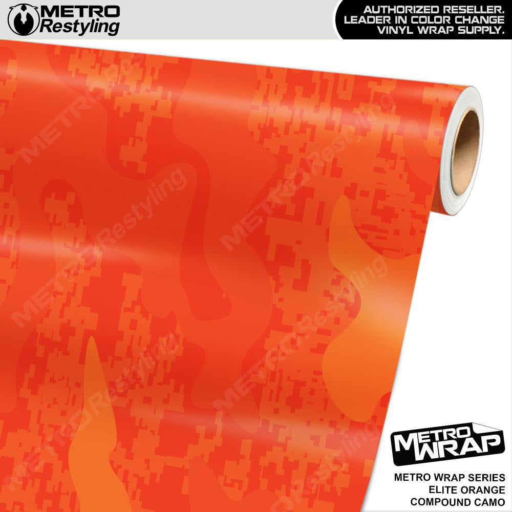 Metro Wrap Compound Elite Orange Camouflage Vinyl Film