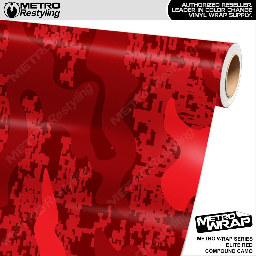 Metro Wrap Compound Elite Red Camouflage Vinyl Film
