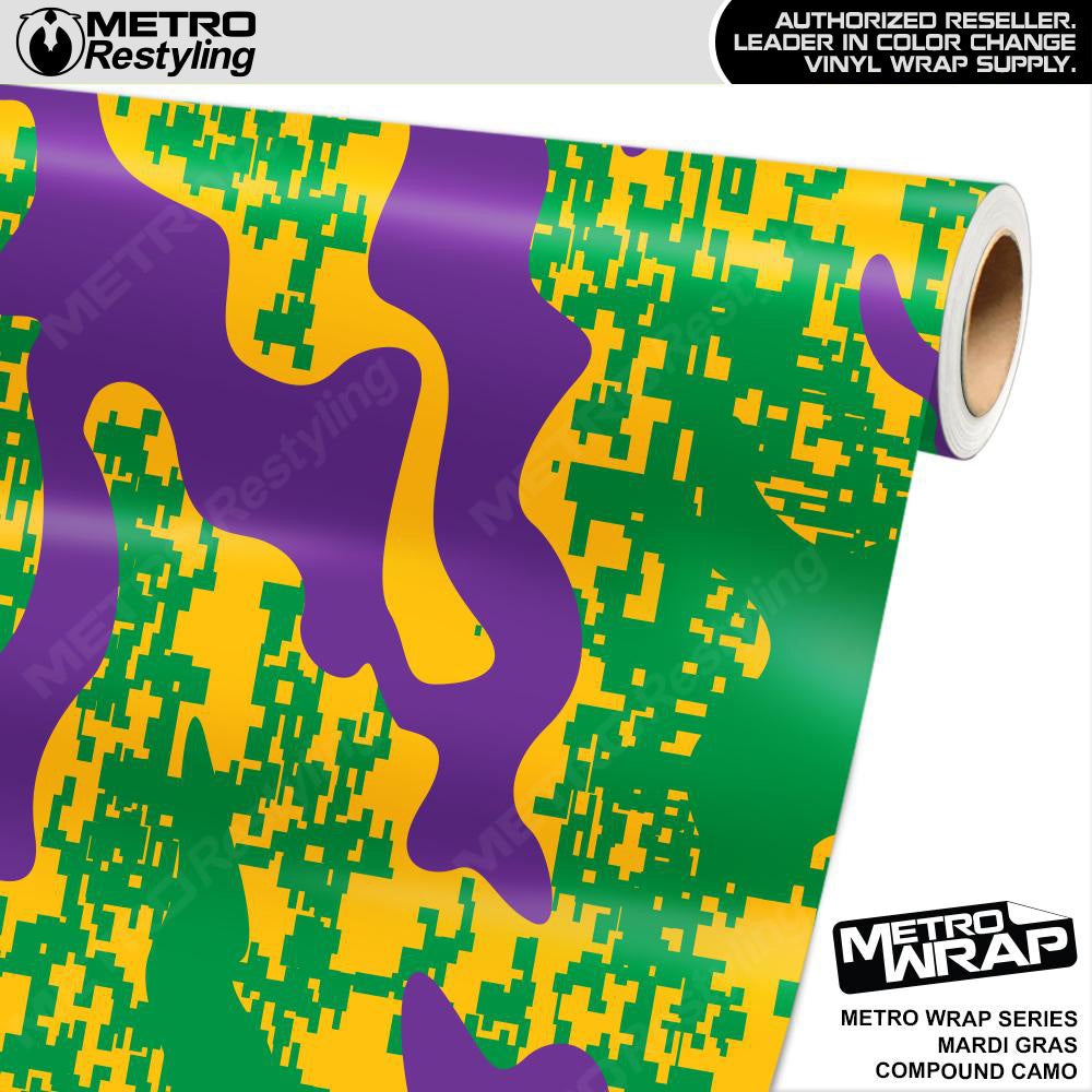 Metro Wrap Compound Mardi Gras Camouflage Vinyl Film