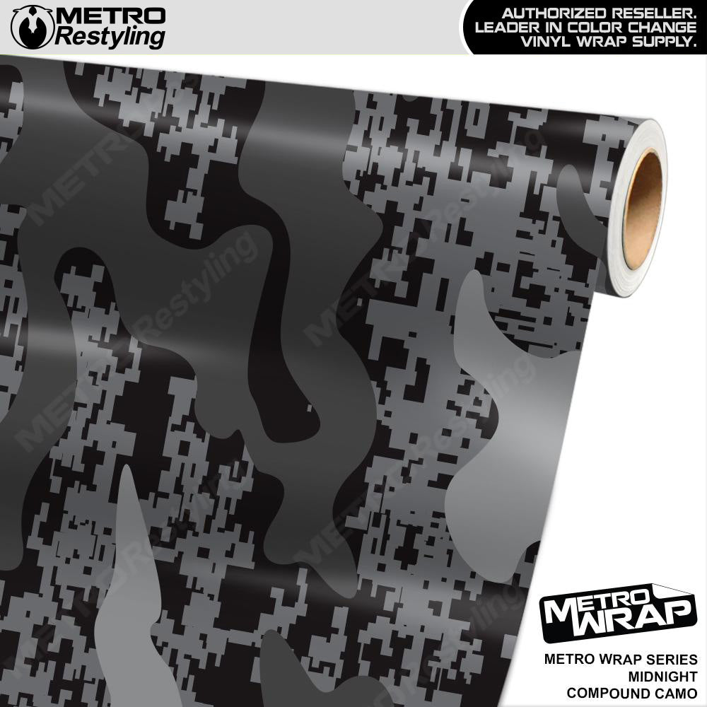 Metro Wrap Compound Midnight Camouflage Vinyl Film
