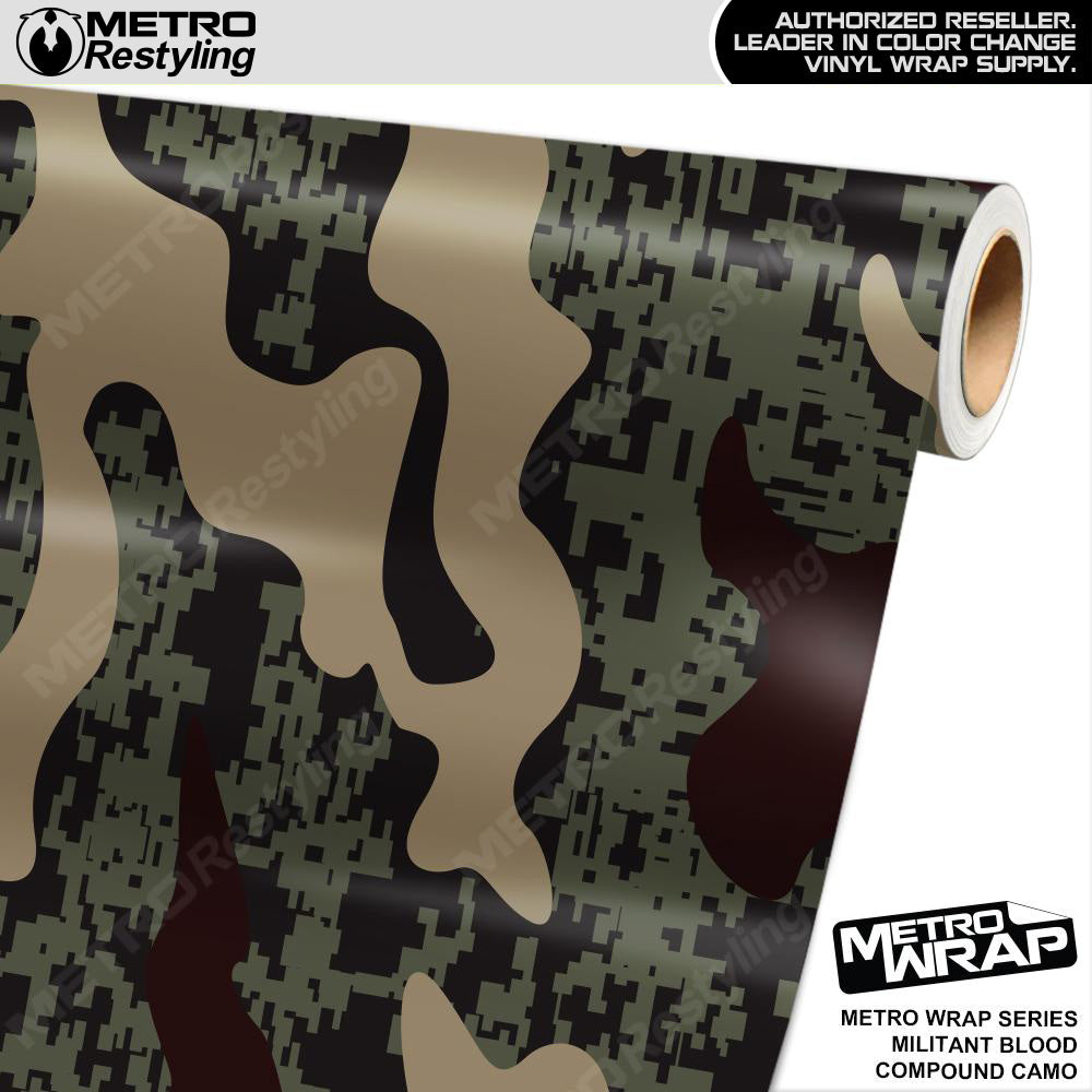 Metro Wrap Compound Militant Blood Camouflage Vinyl Film