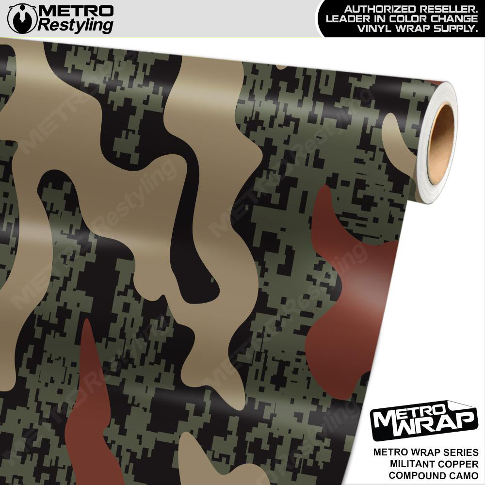 Metro Wrap Compound Militant Copper Camouflage Vinyl Film