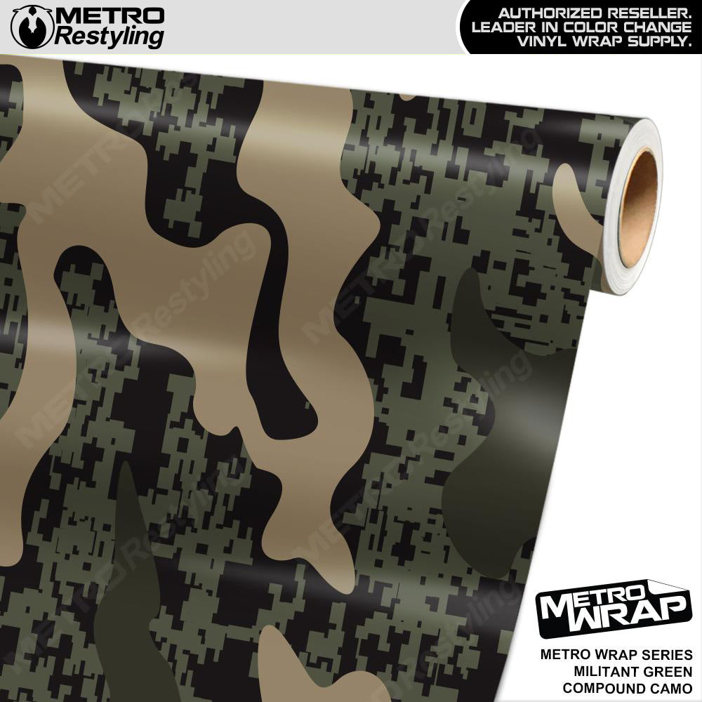 Metro Wrap Compound Militant Green Camouflage Vinyl Film